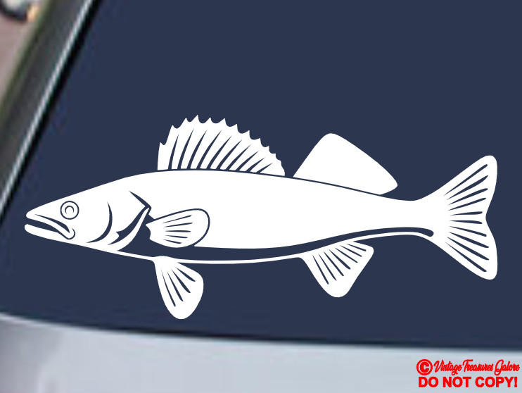 WALLEYE Vinyl Decal Sticker Car Truck Boat Rear Window Wall Bumper FISH FISHING