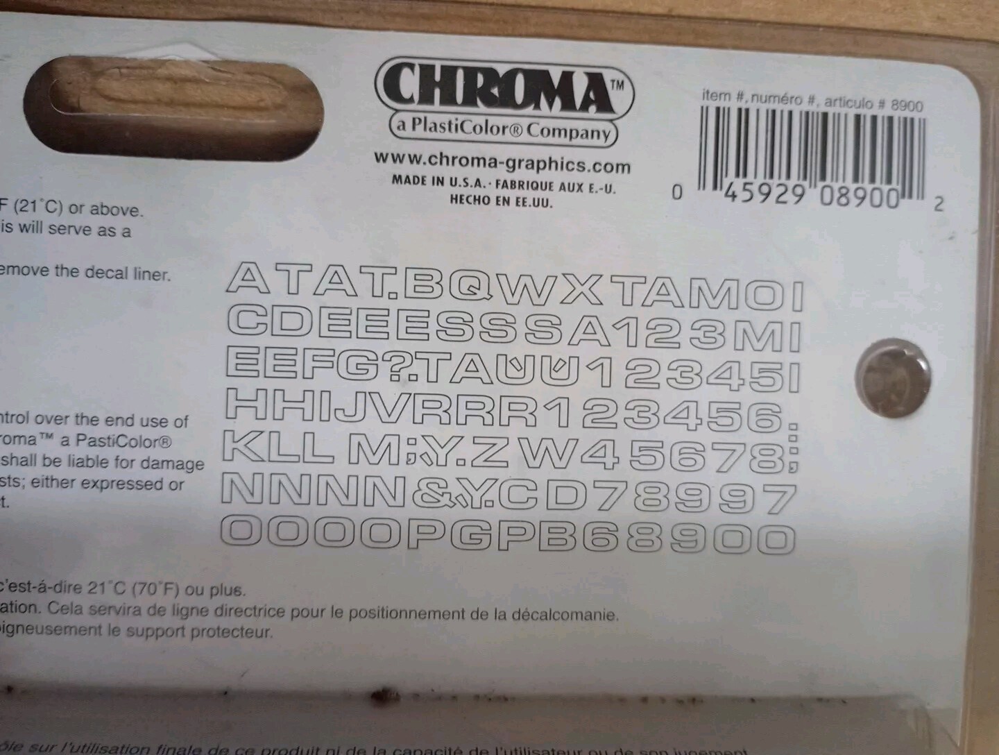 110 Decals Chroma Self Adhesive 1.5 In Letterz And Numberz