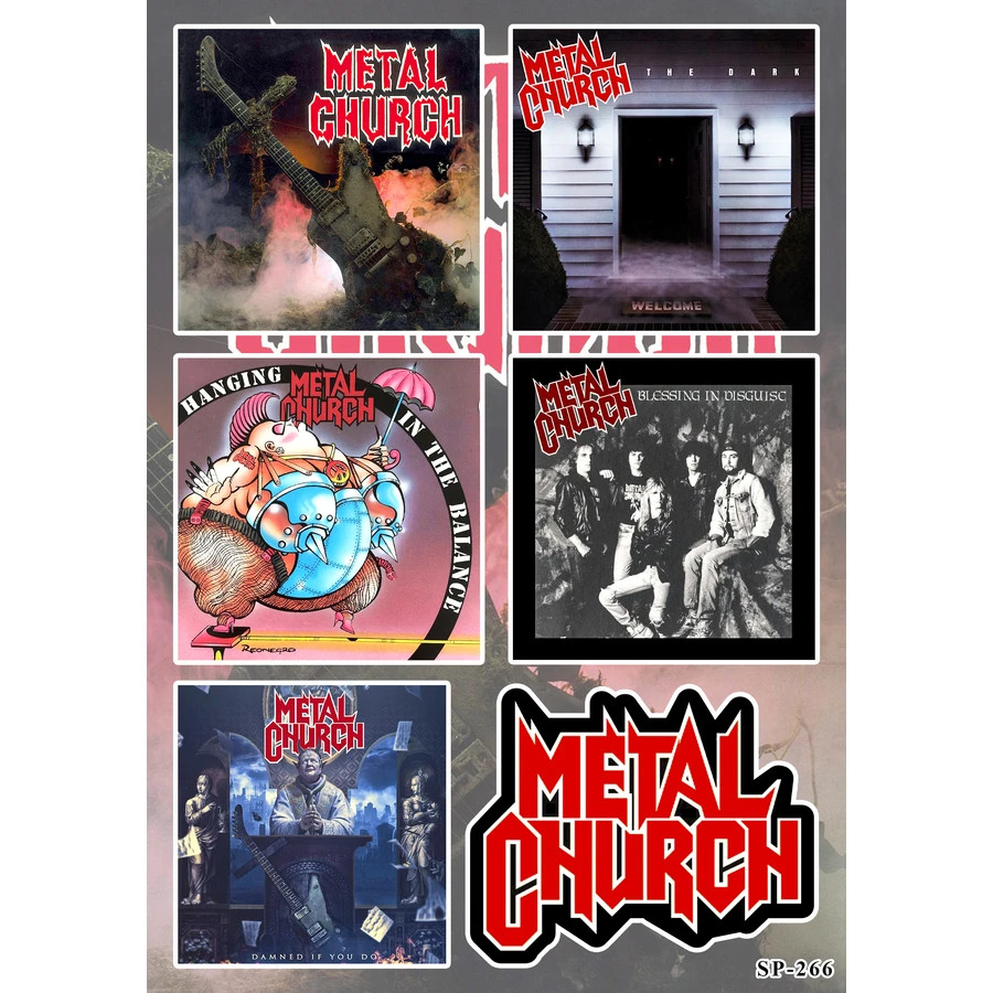 Metal Church Stickers The Dark Blessing in Disguise Hanging in the Balance Album