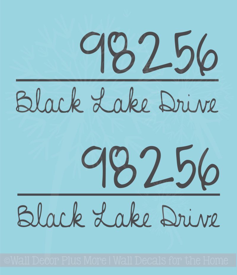 Personalized Mailbox Address Stickers Custom Decorative Vinyl Decals, Set of 2
