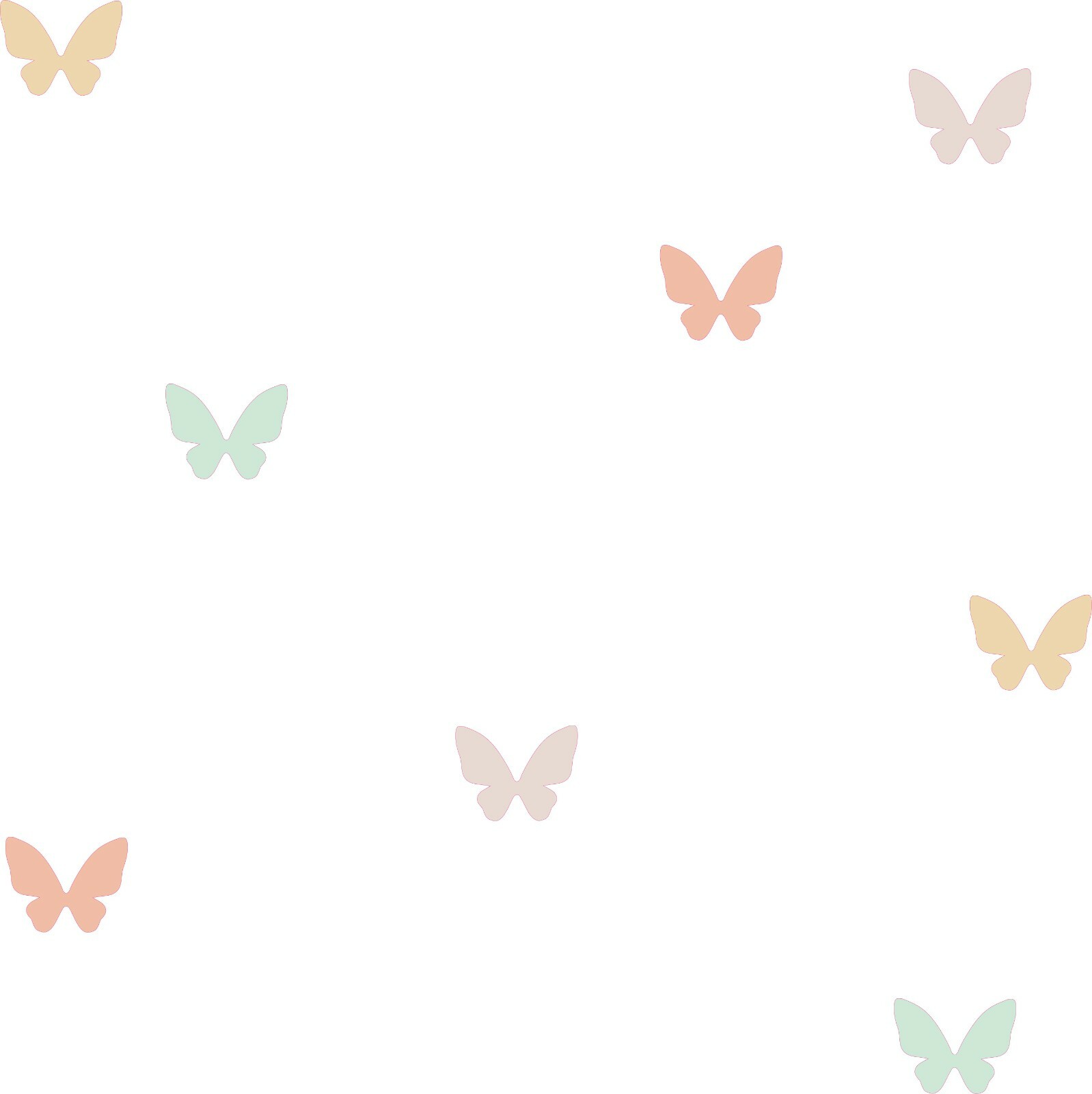 Multicolor Butterflies Decor Multiple Insects Design Vinyl Home Wall Decal Sheet