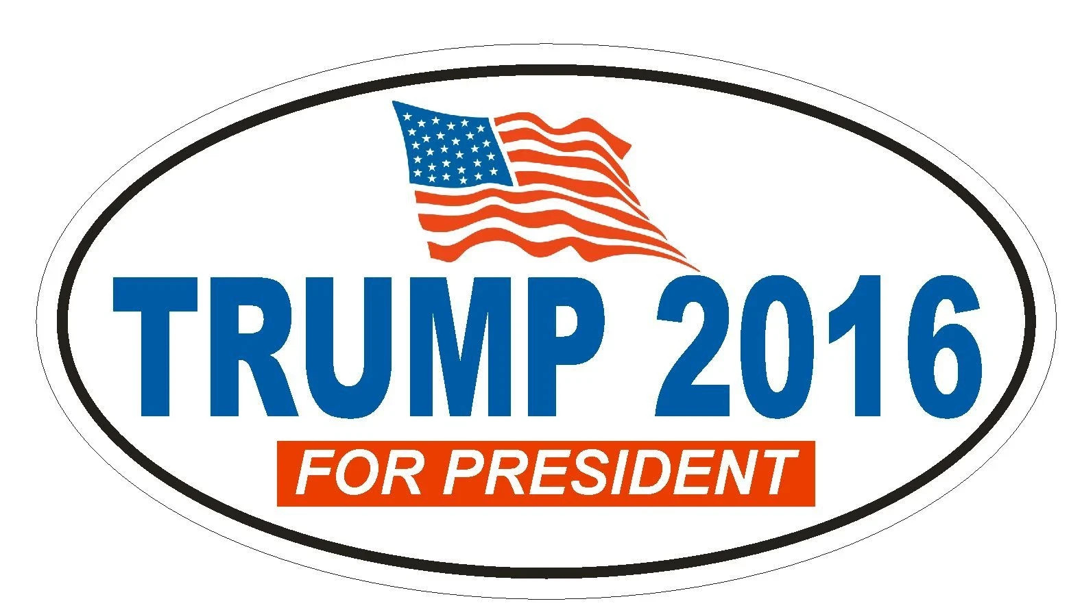 Trump 2016 Bumper Sticker or Helmet Sticker D823