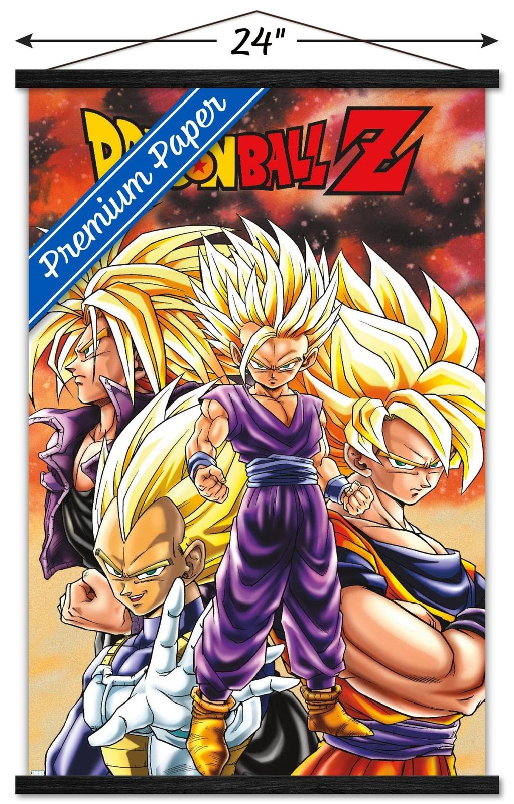 Trends International Dragon Ball Z – Saiyans Wall Poster, 22.375" x 34", Prem…
