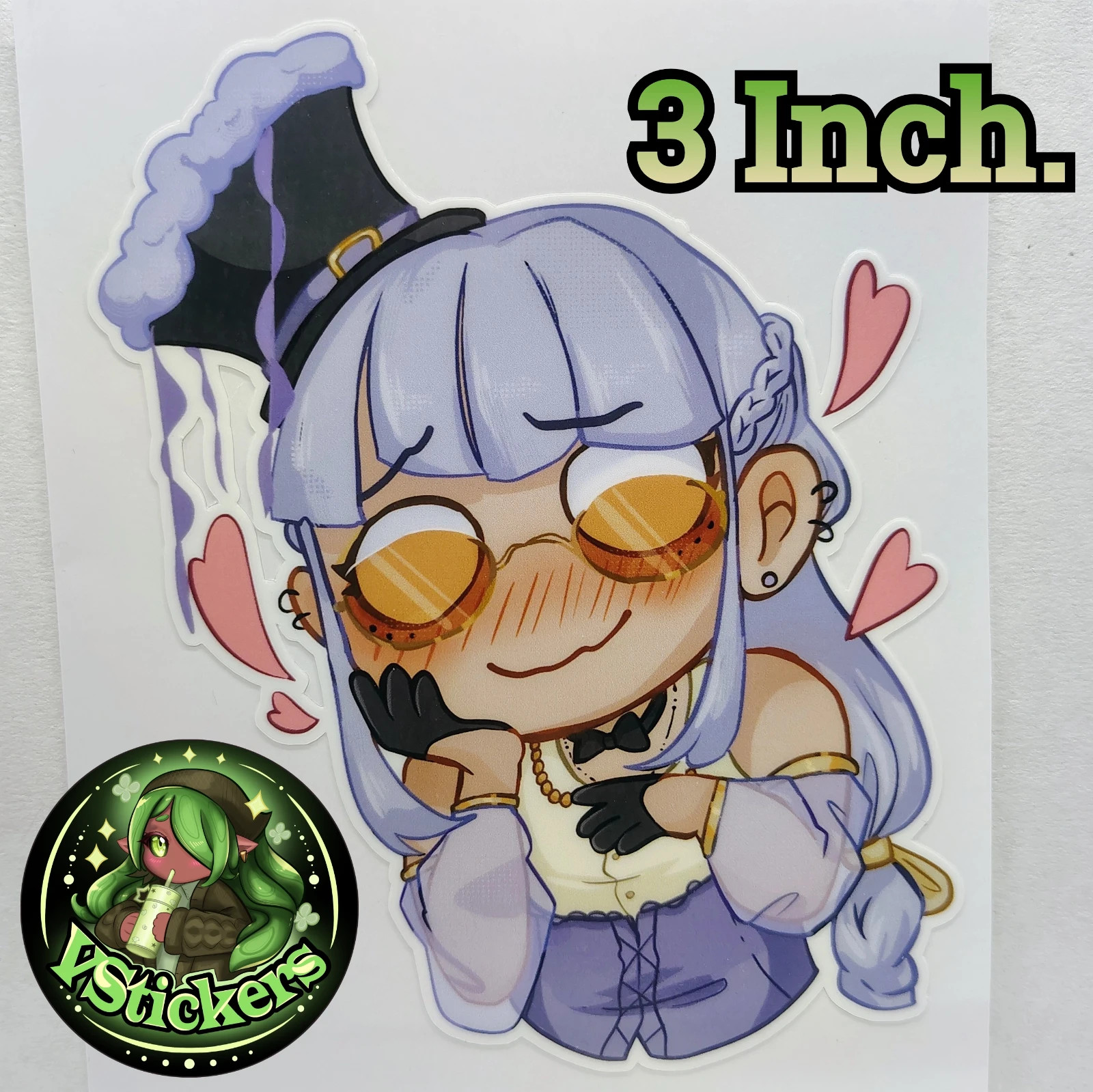 [OC][3 Inch.] Juria Yishu Chibi Lewd Thoughts Water-Resistant Vinyl Sticker!