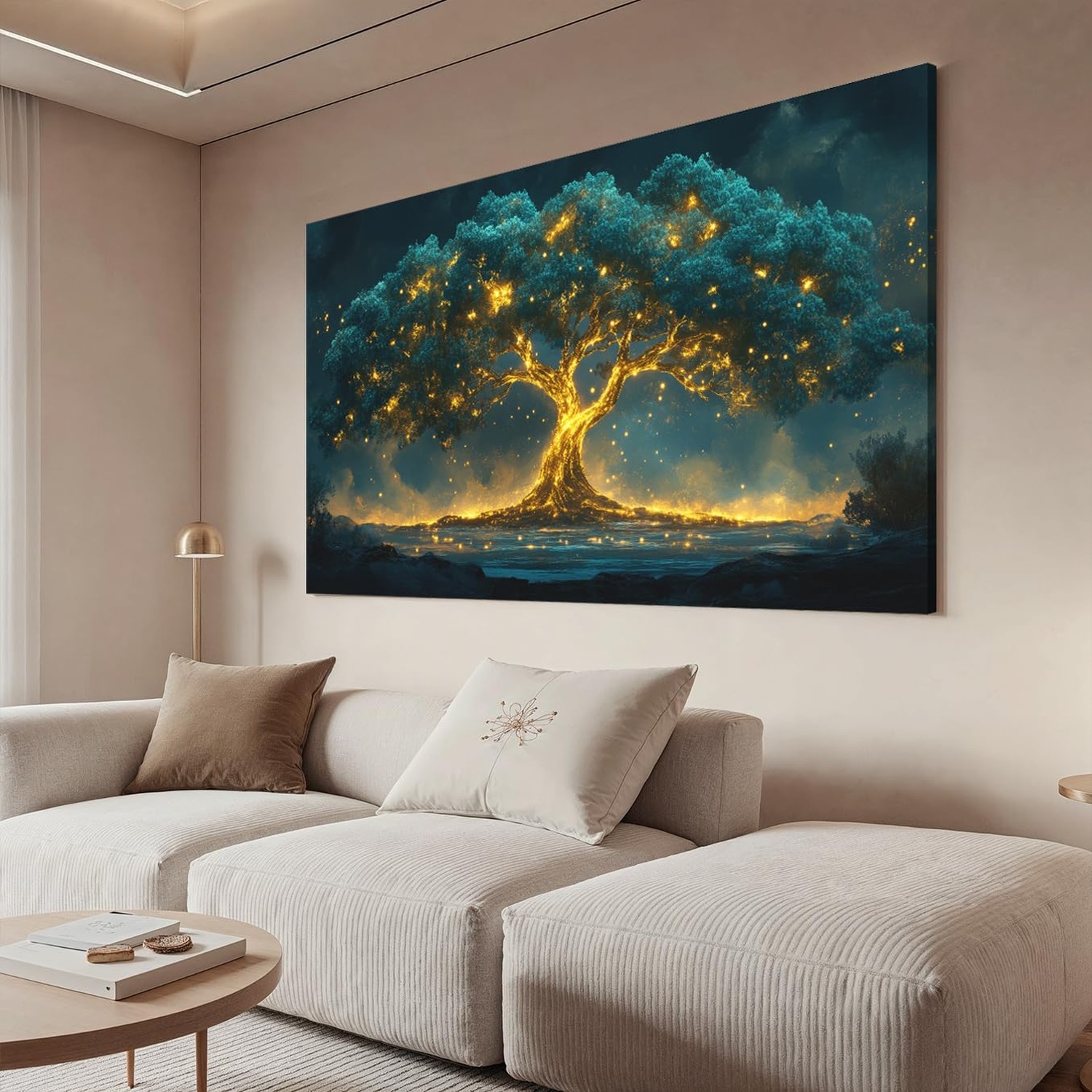 Canvas Wall Art Decor Artwork for Walls Green Wall Art Decor Large Tree of Li…