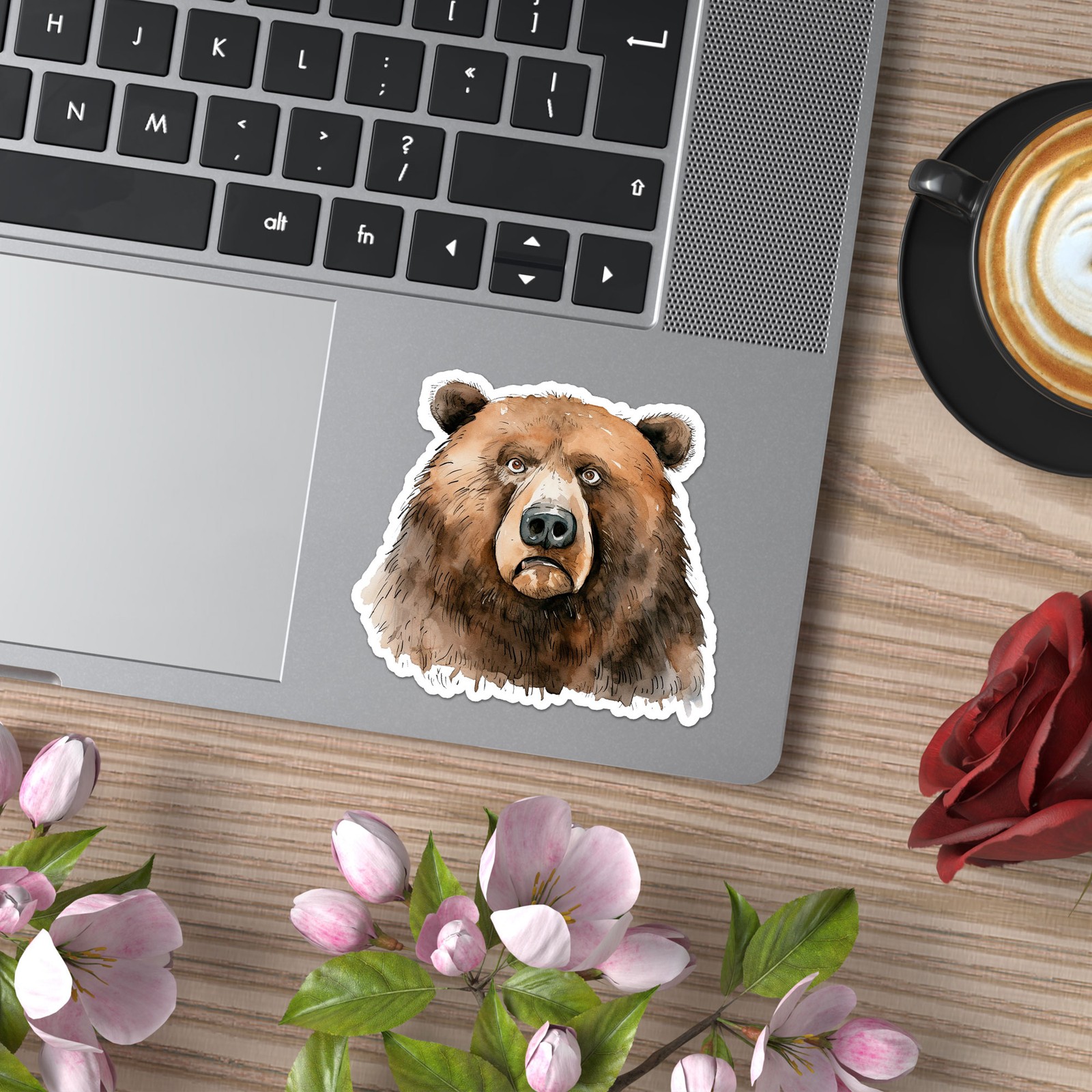 Grizzly Brown Bear – Vinyl Decal Sticker – Car Window Laptop – ebn12393