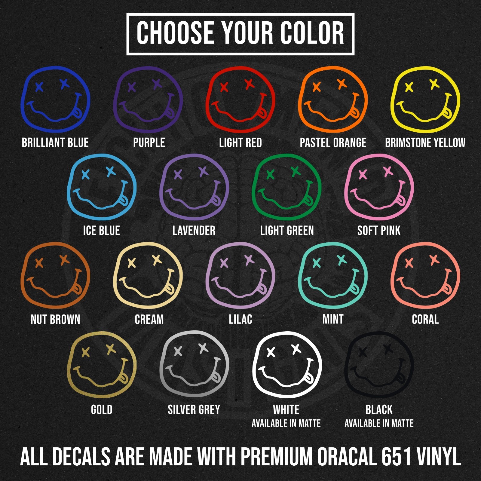 Nirvana Smiley Face Grunge Logo Die Cut Vinyl Decal Sticker Car Window Laptop