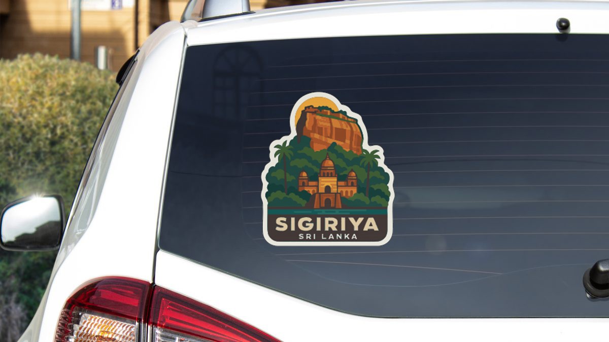 Sigiriya Rock Fortress Sri Lanka Sticker Decal Vinyl Die-Cut Symbolic Landmark
