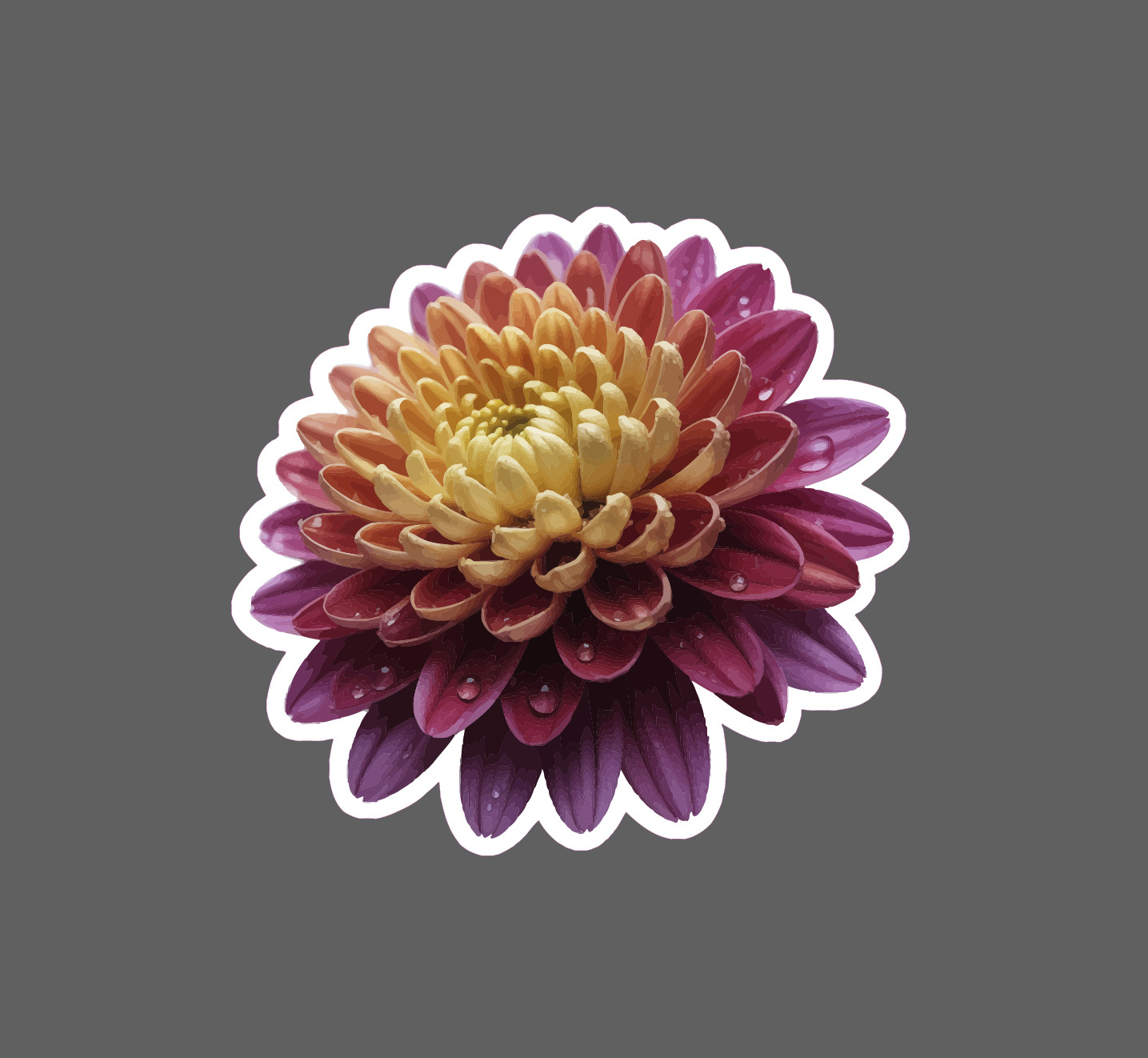 Chrysanthemum Sticker Waterproof Decal Flower Floral Nature Gift NEW