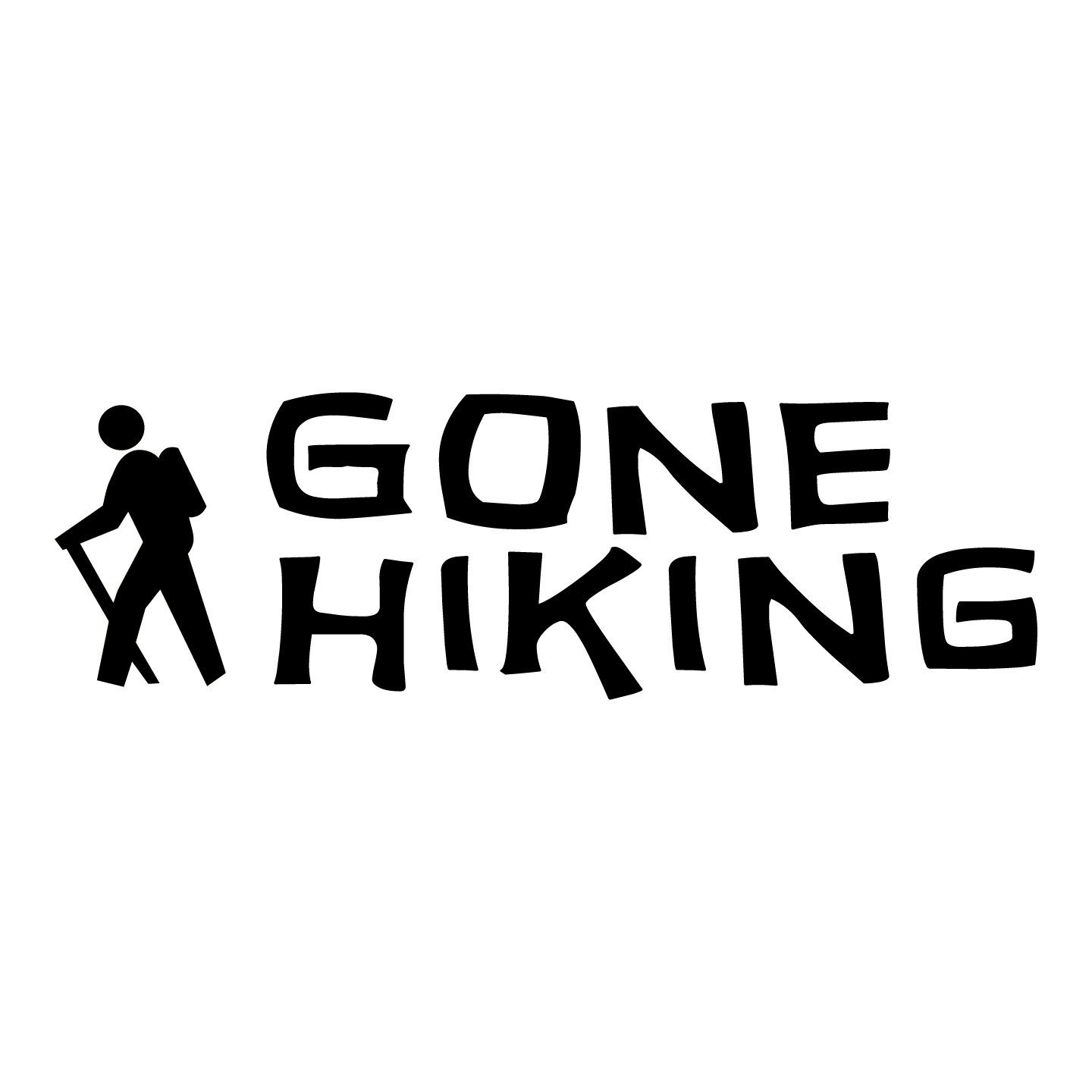 Gone Hiking Sticker Decal Mountain Nature Outdoors Car Window Laptop