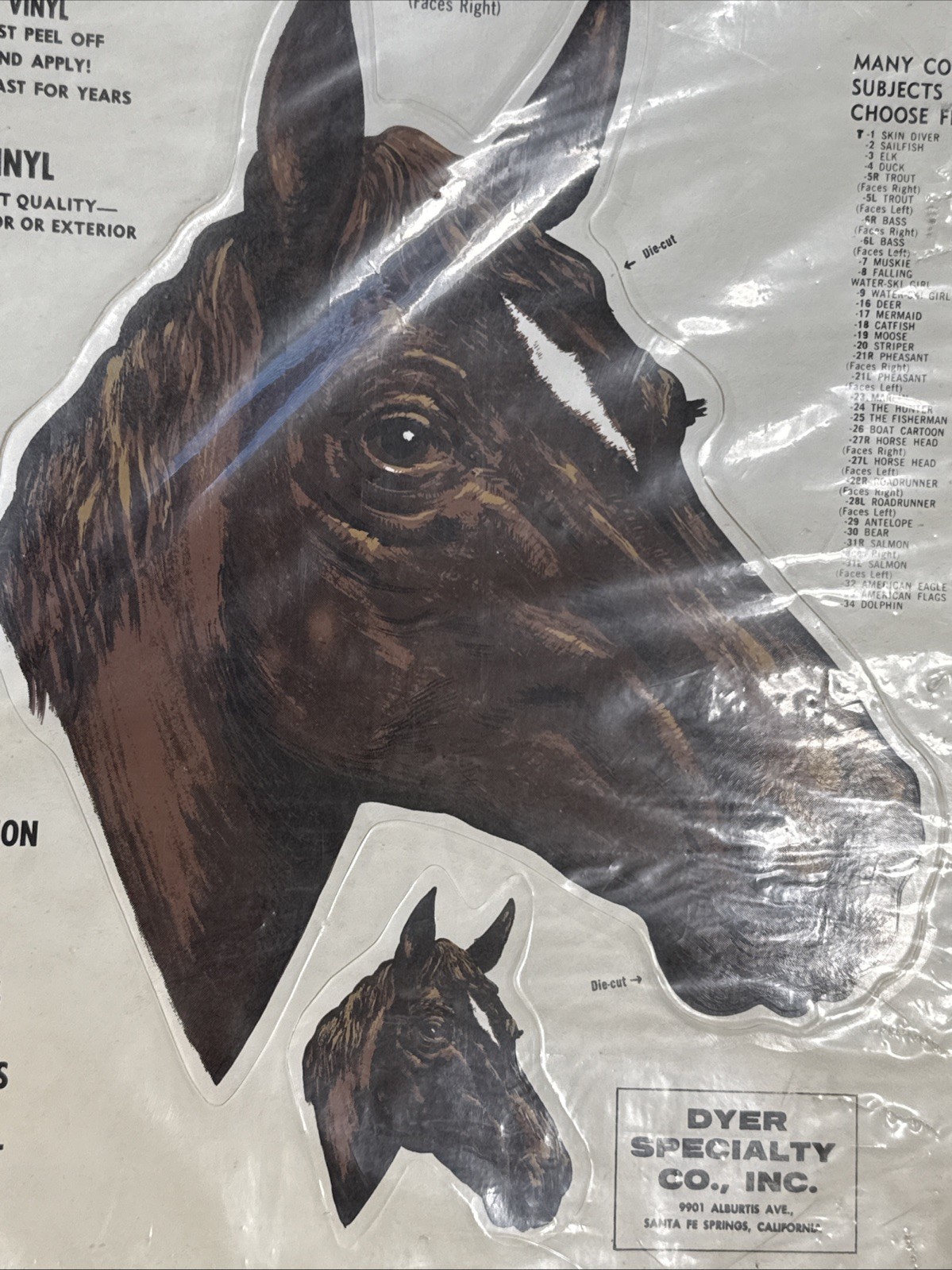 Lot of 4 Vintage 1960s 70s NOS Die Cut HORSE Decals Meyercord Equestrian Decor