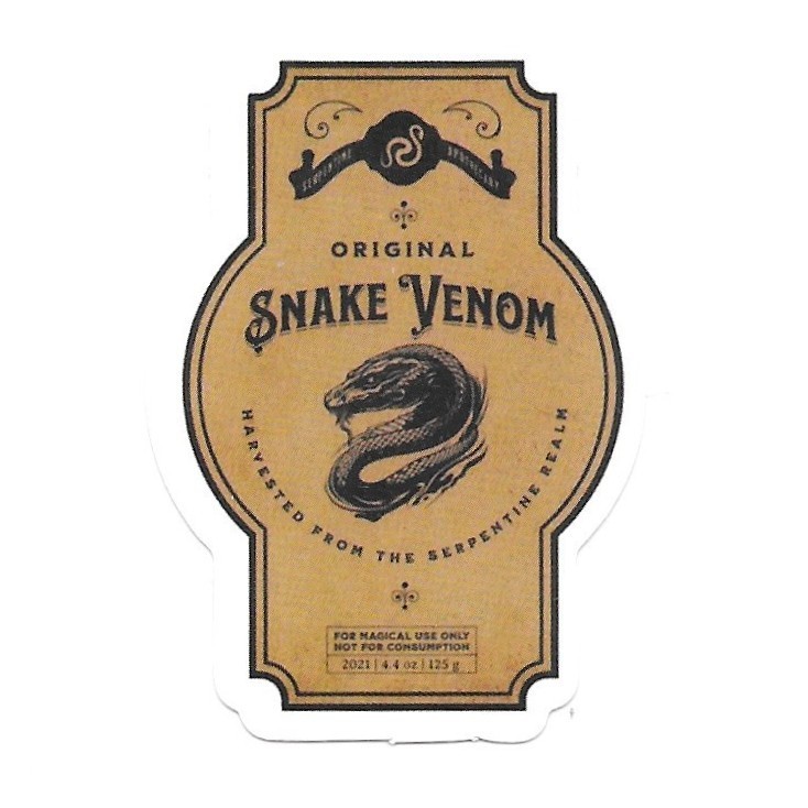 Original Snake Venom Sticker Die Cut Vinyl Apothecary Potion Wizard Decal