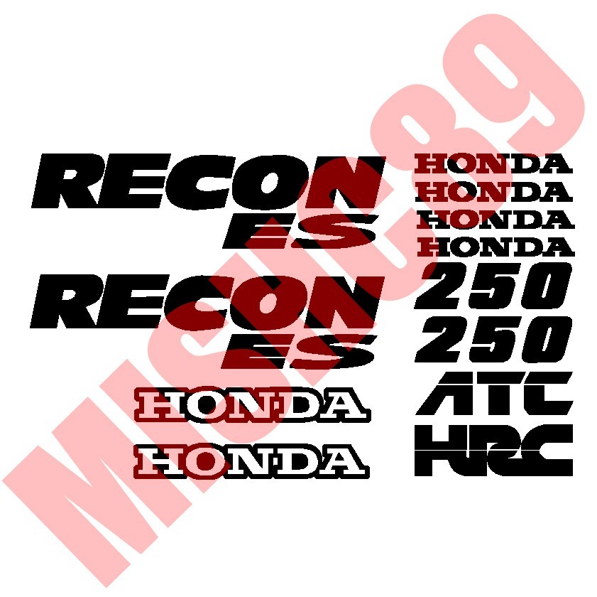 Honda Recon Stickers ES 250 RTV Moto HRC Fourtrax TRX Decals
