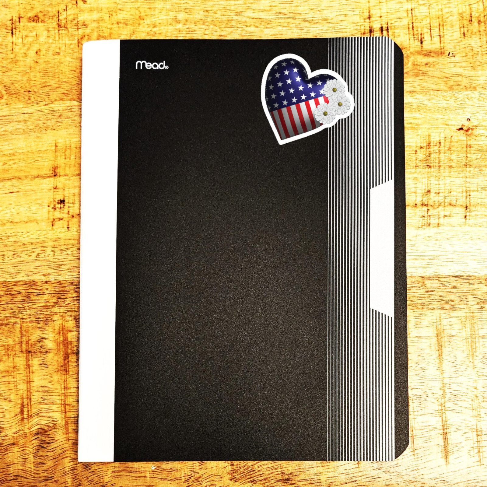 Usa Flag Heart Shaped Vinyl Stickers Cut to Shape Waterproof Decal Laptop Car
