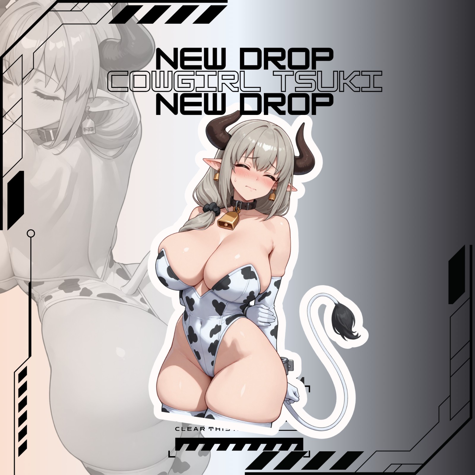 Cowgirl Tsuki Uzaki | Uzaki-chan | Anime Waifu Sticker Decal