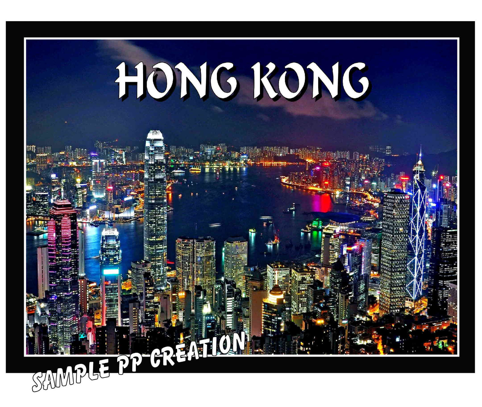 HONG KONG photo fridge MAGNET 4 X 3 inches TRAVEL