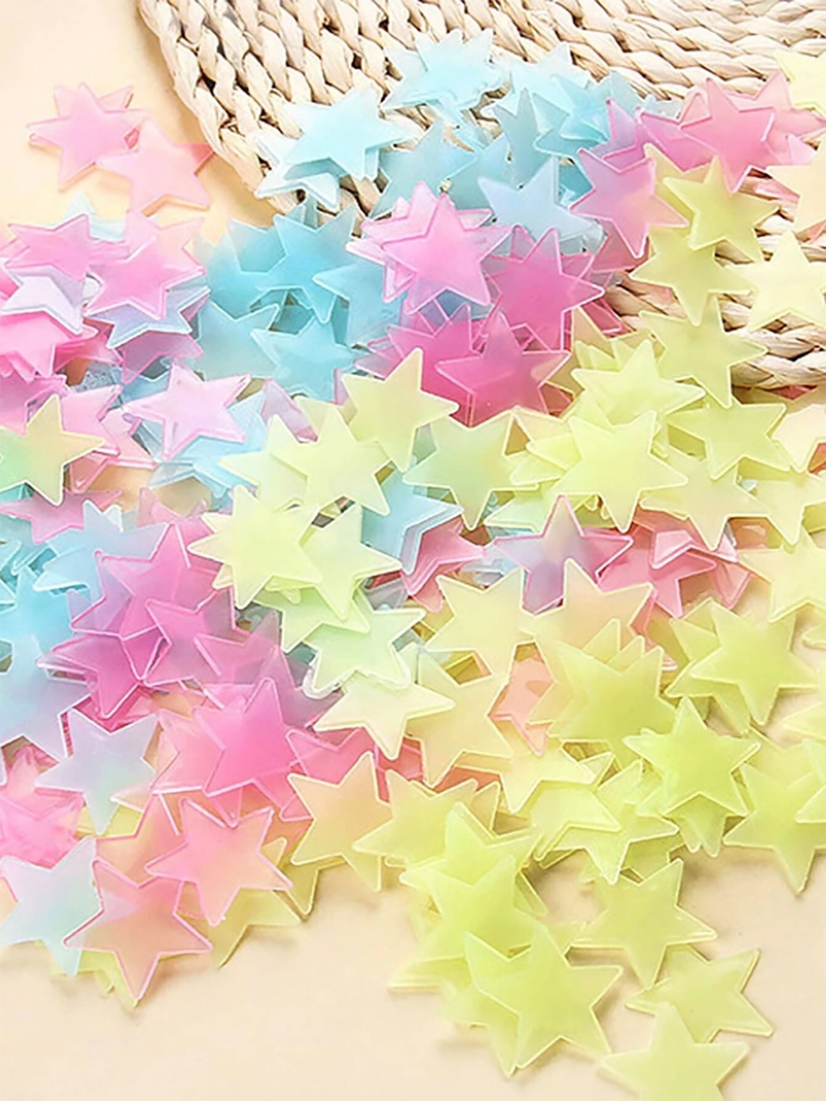 100Pcs Luminous Stars Wall Stickers Glow In The Dark Stars Stickers For Kids