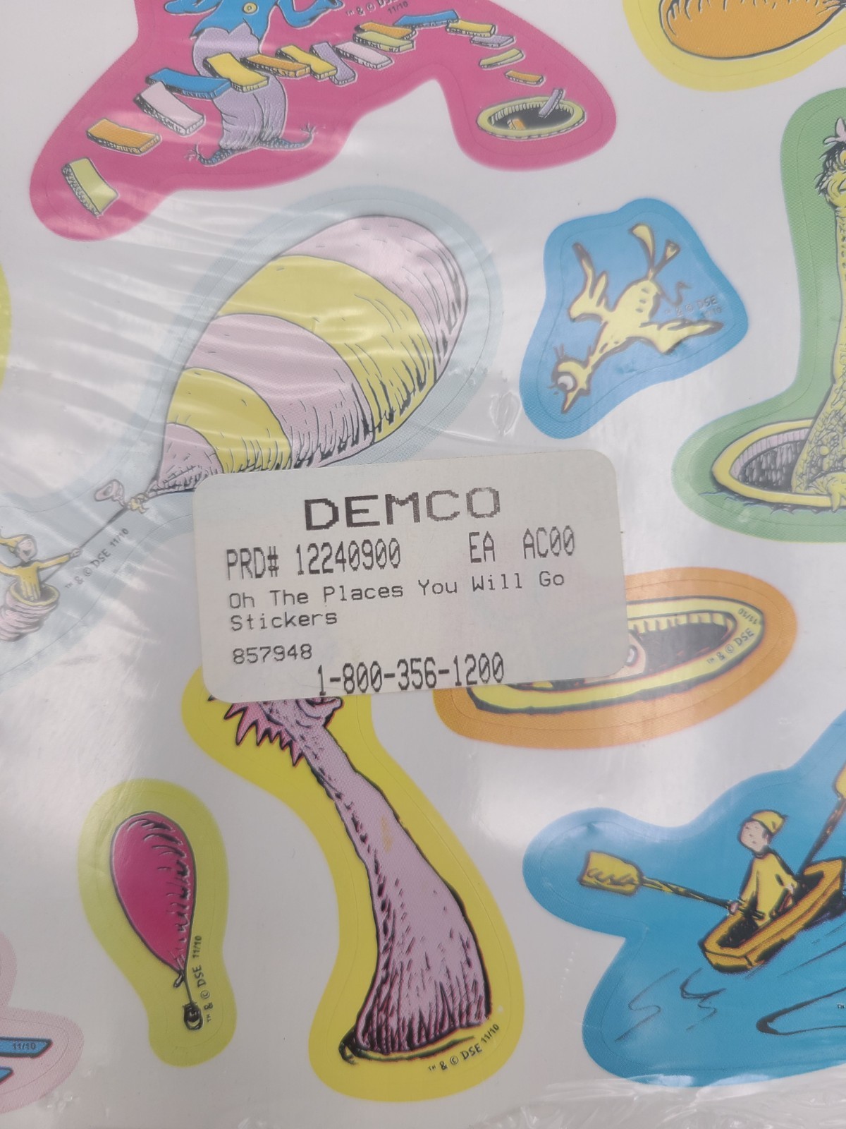 Oh, the Places You'll Go! sticker sheets 6 sheets per pack Dr. Seuss Graduation