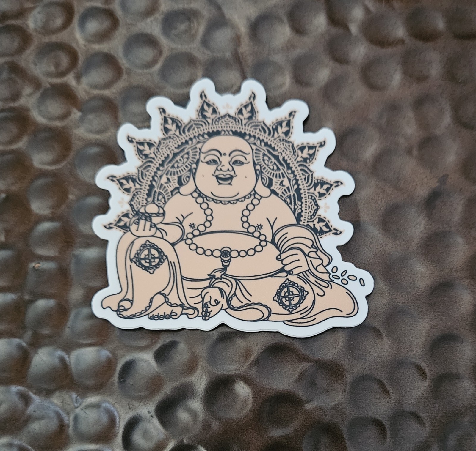 FAT BUDDHA HOTAI Die Cut Opaque Sticker UV Resistant Vinyl 3 inch