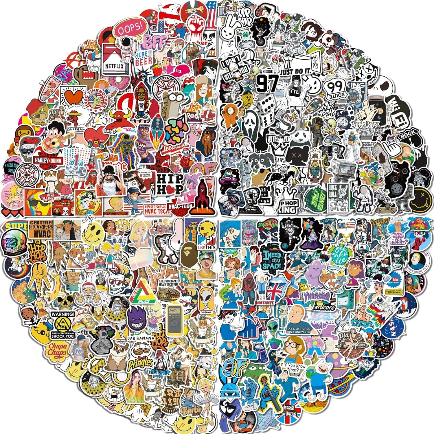 400PCS Cool Vinyl Stickers Pack Waterproof Decals Laptop Bottle Skateboard SetXL