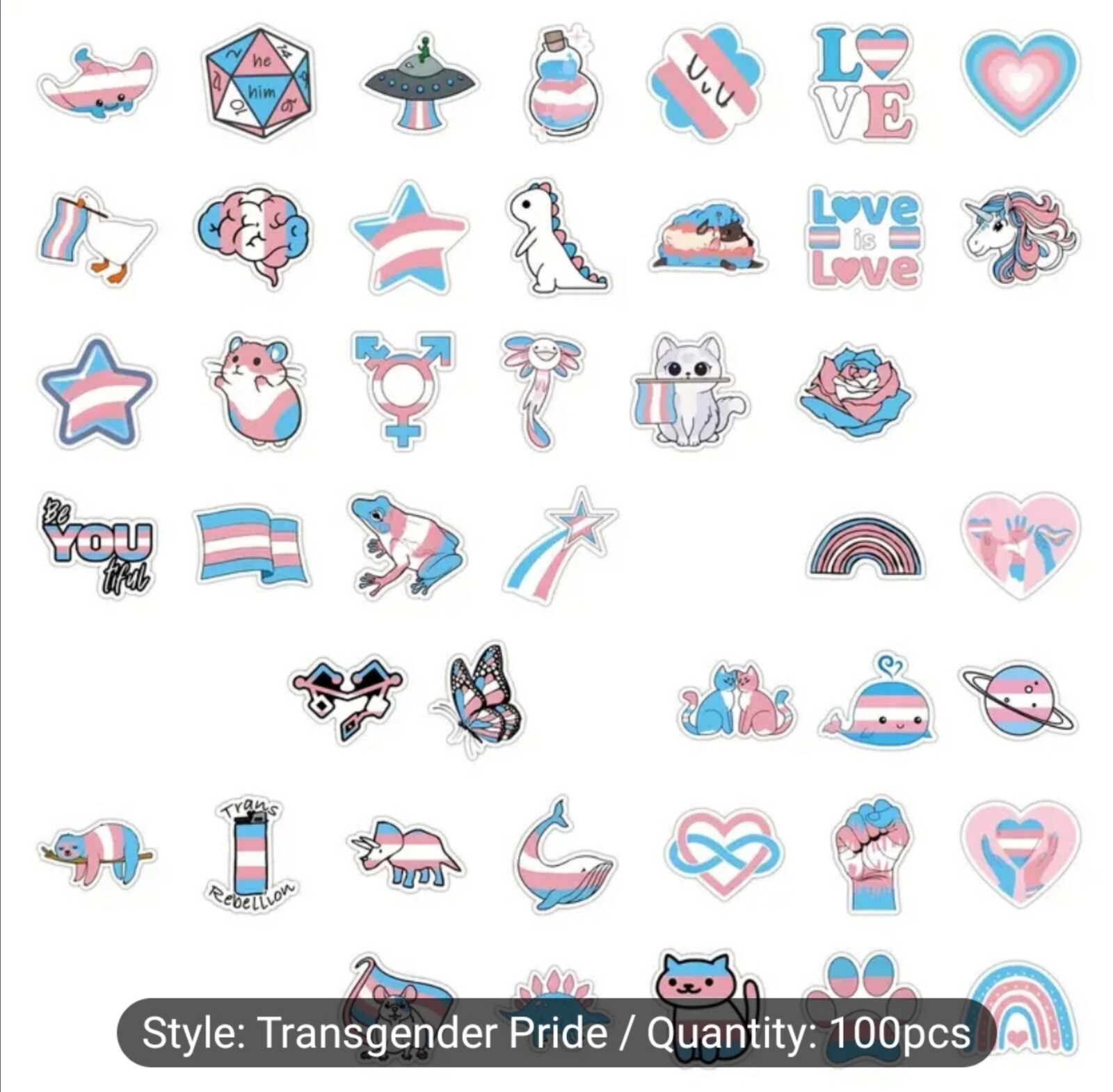 10 PCS Trans Queer Pride Stickers BRAND NEW