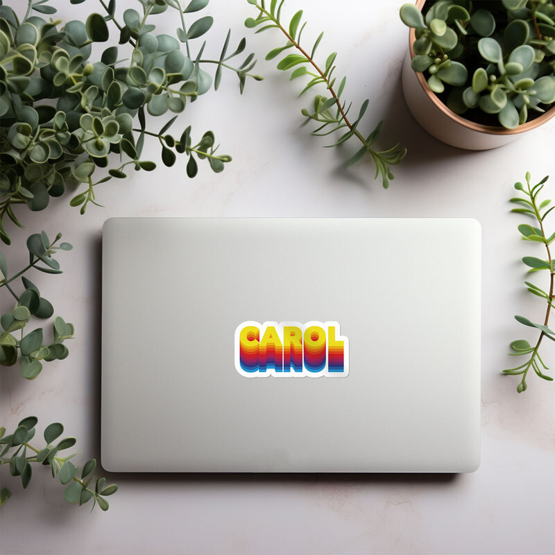 Rainbow Carol Name – Car Bumper Sticker Vinyl Art Decal