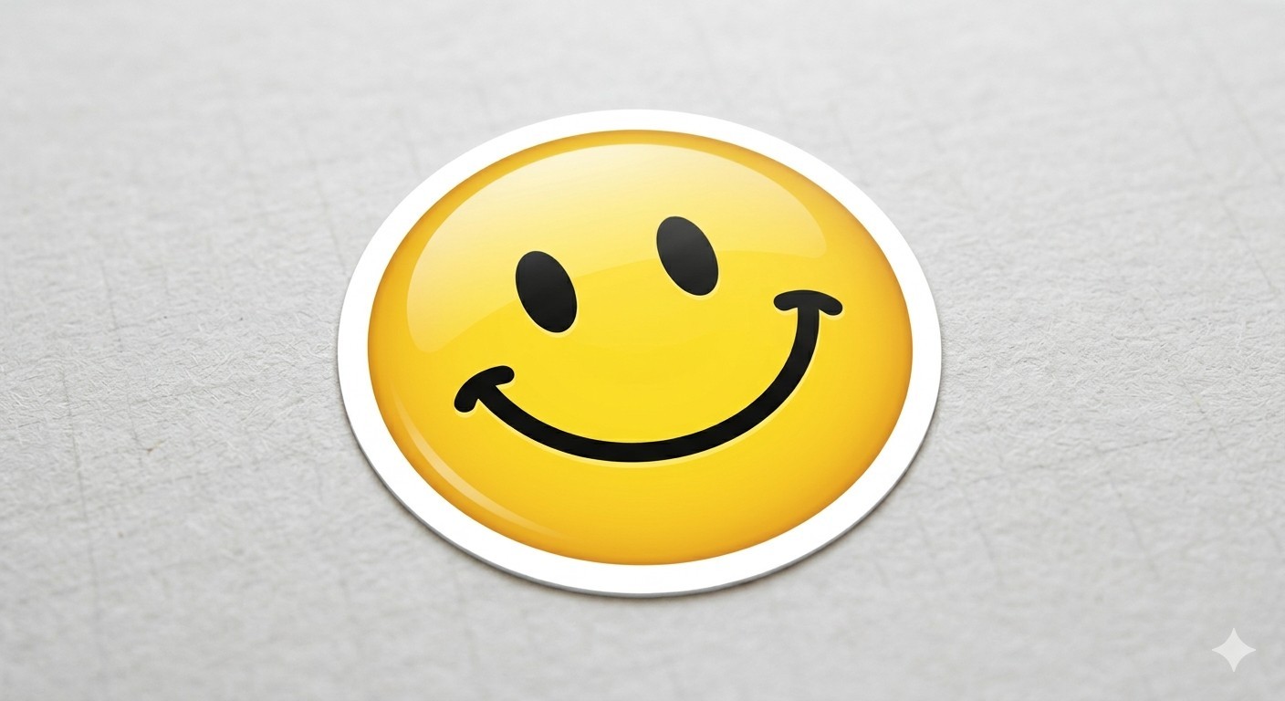 Smiley Face Sticker Decal Phone Laptop