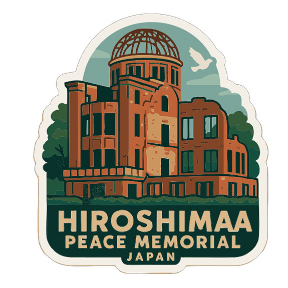 Hiroshima Peace Memorial Japan Sticker Decal Vinyl Die-Cut Symbolic Landmark