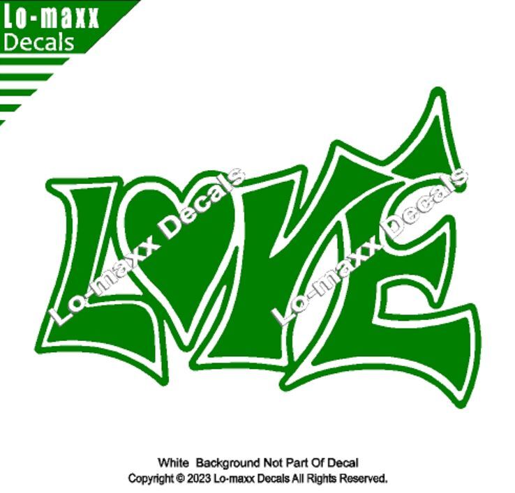 Love Heart Cute High Performance Unique Custom Graphic Design Cut Vinyl Decal