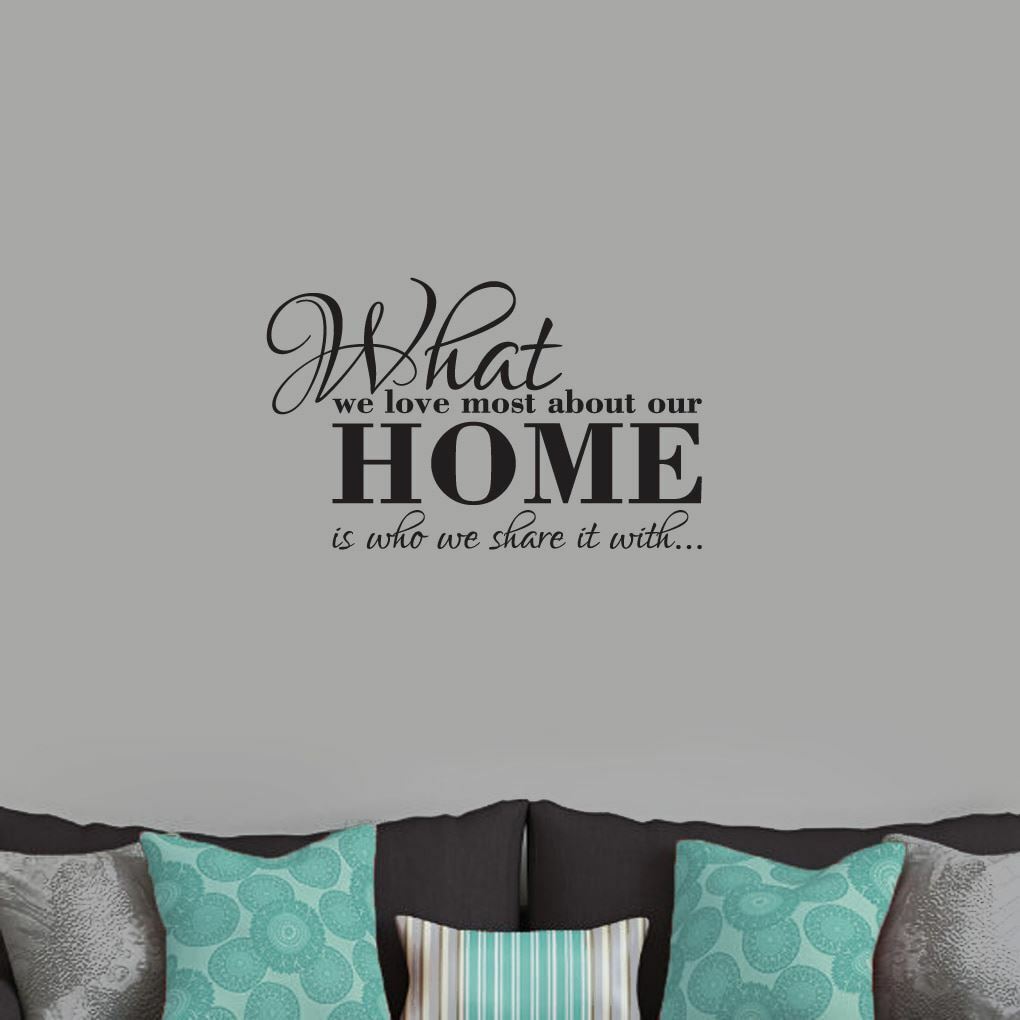 What We Love Most About Our Home Wall Decal – Entryway, Family, Living Room, Art
