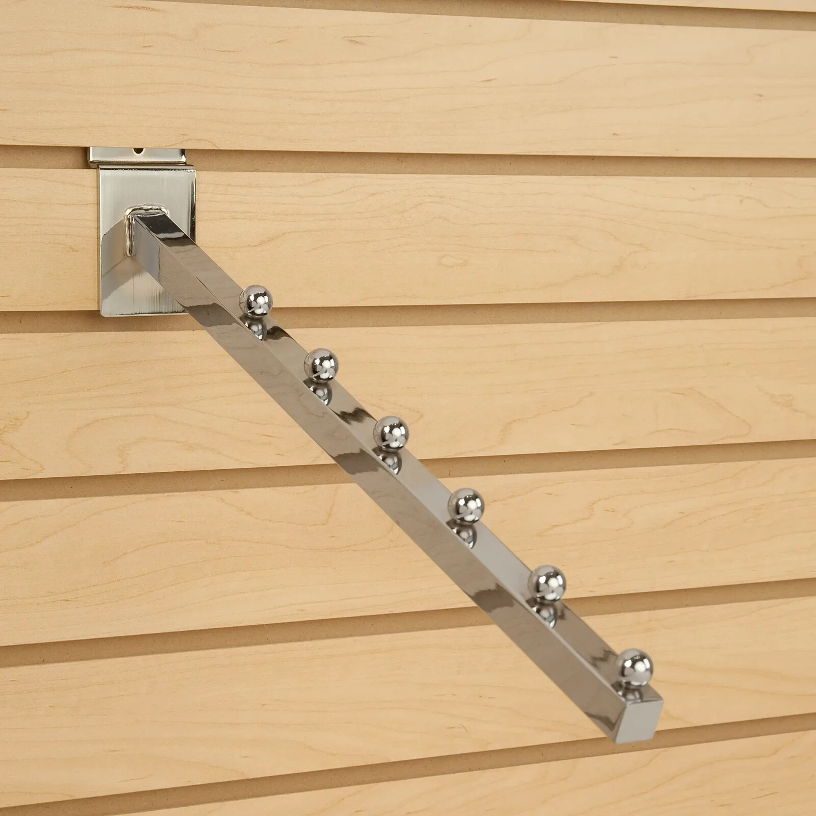 6 Ball Waterfall with Square Tubing Slatwall Chrome Econoco SW/6B (Pack Of 24)