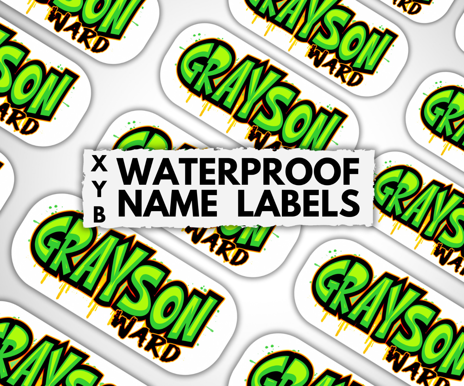 Custom Waterproof Name Labels for School, Daycare, Bottles, Lunchboxes