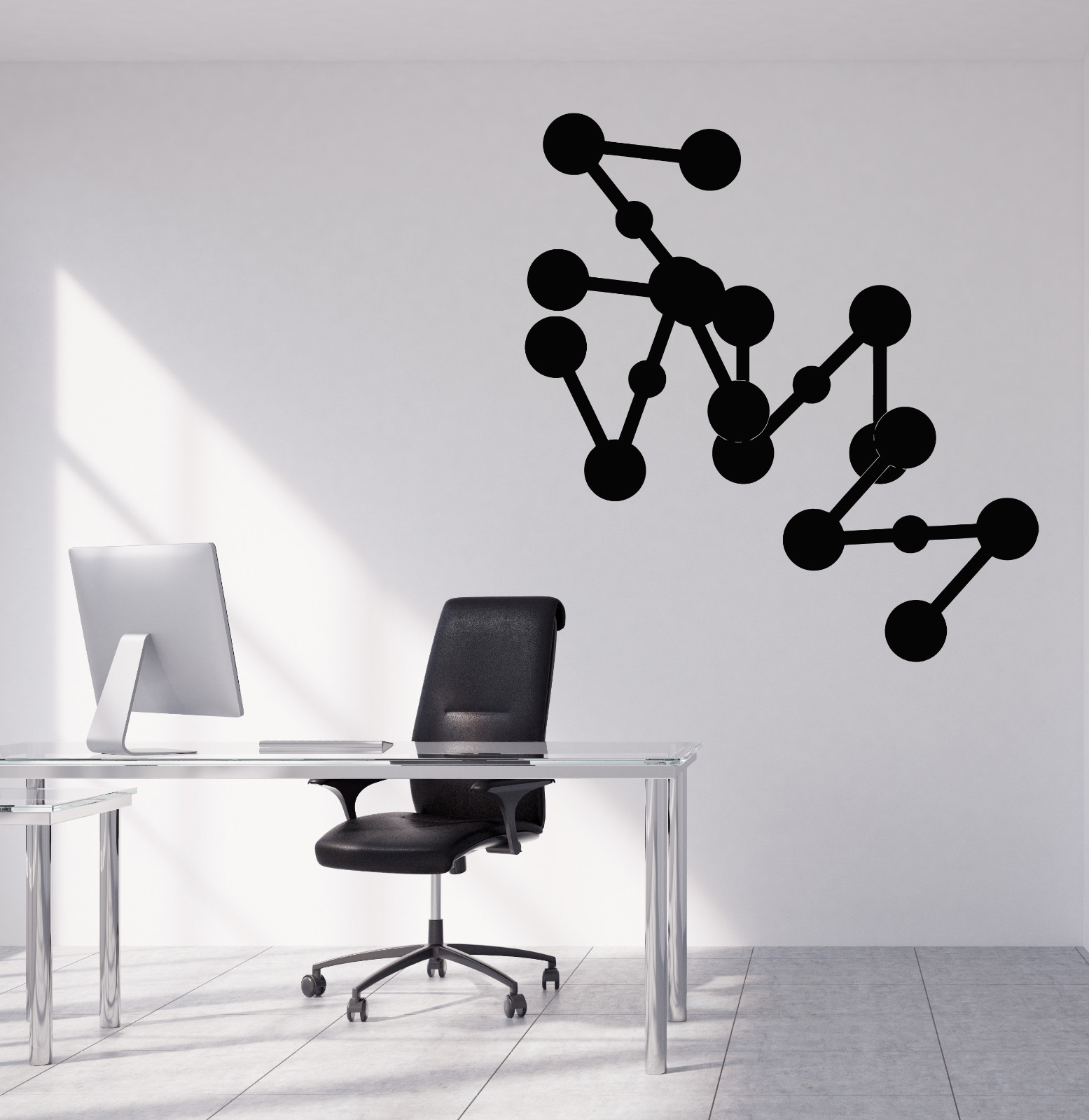 Wall Vinyl Decal Molecule Scientific Research Design z2048