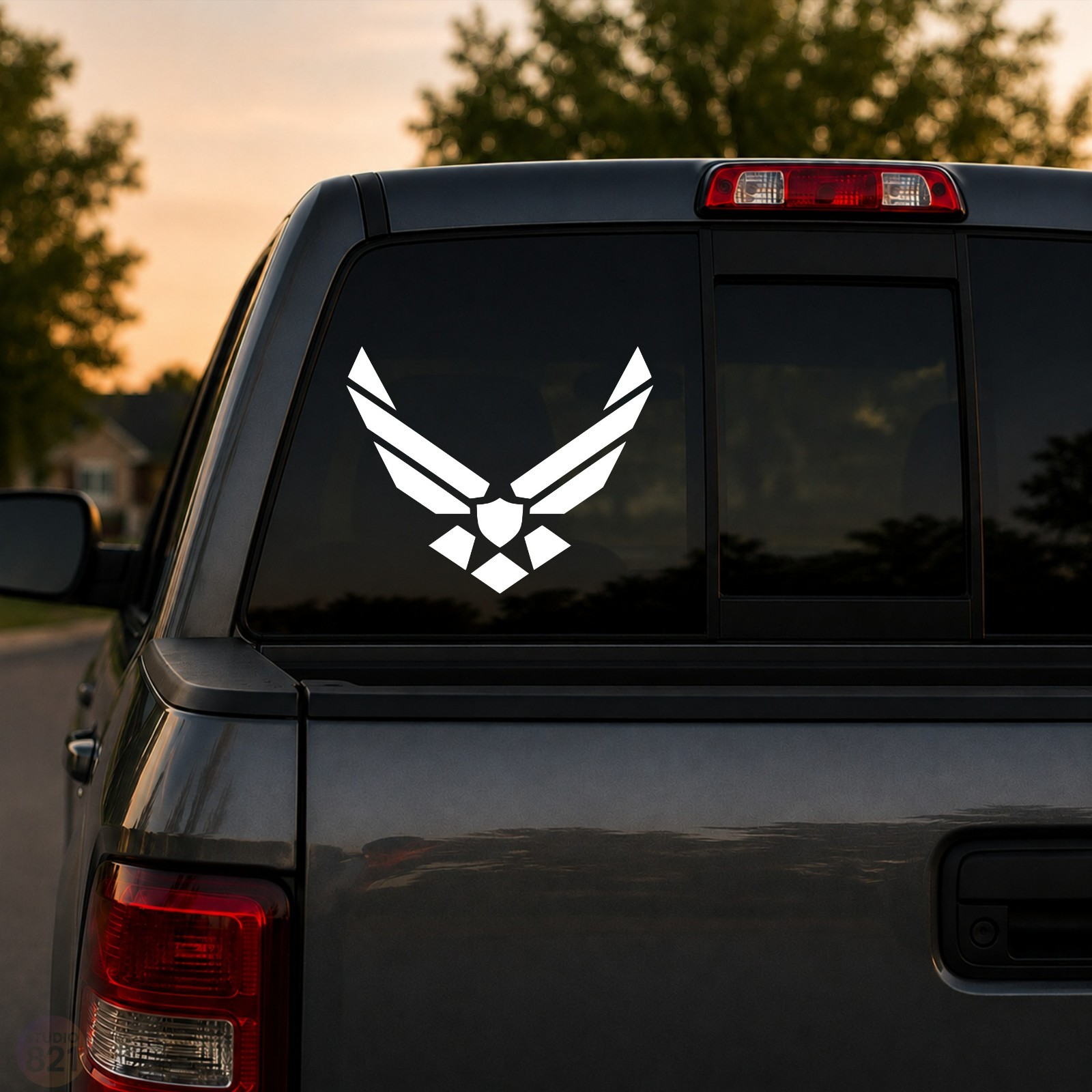 USAF Air Force Emblem Decal – Wings and Shield Vinyl Sticker Car Truck Window