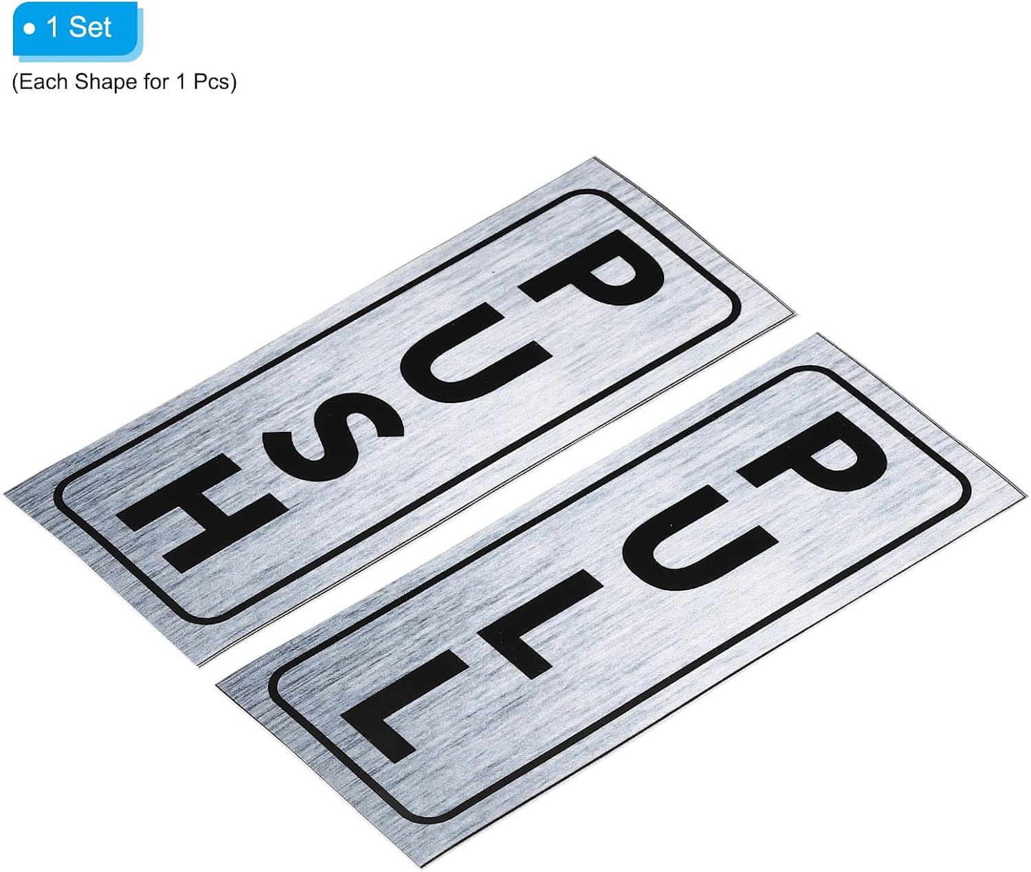 Push Pull Door Sign, 1 Set 2"x5" PVC Self-Adhesive Waterproof Vertical Pull Push