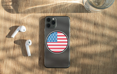 United States Flag Circle Sticker Decal