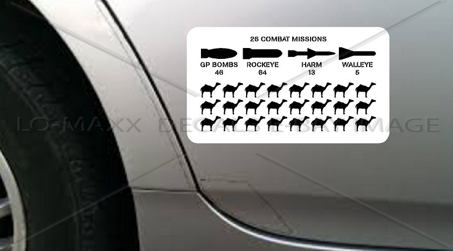 Camel Fighter Bomber Military Combat Kill Markings Premium Printed Vinyl Sticker