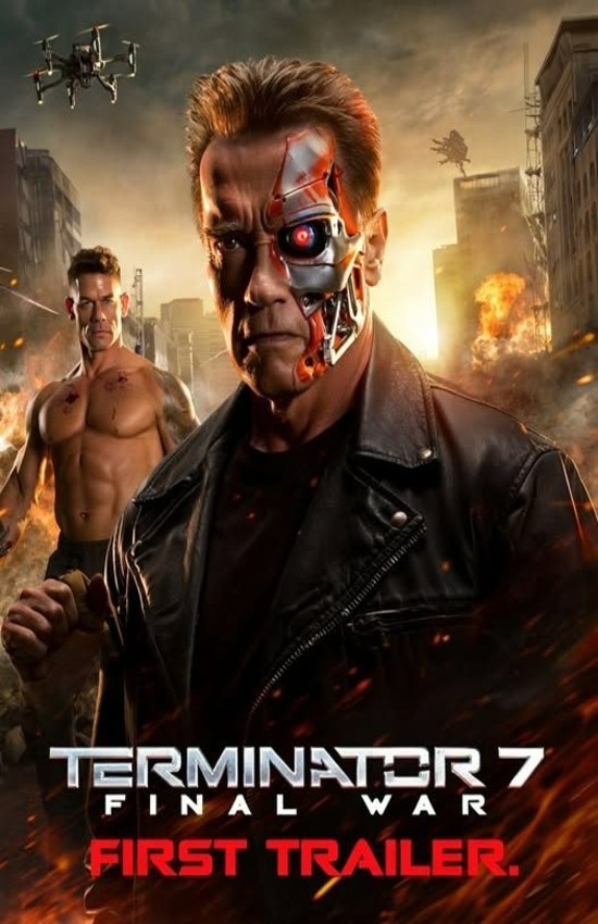 TERMINATOR 7 Last War Movie Wall Vinyl Decal Poster Print (Removable Adhesive)