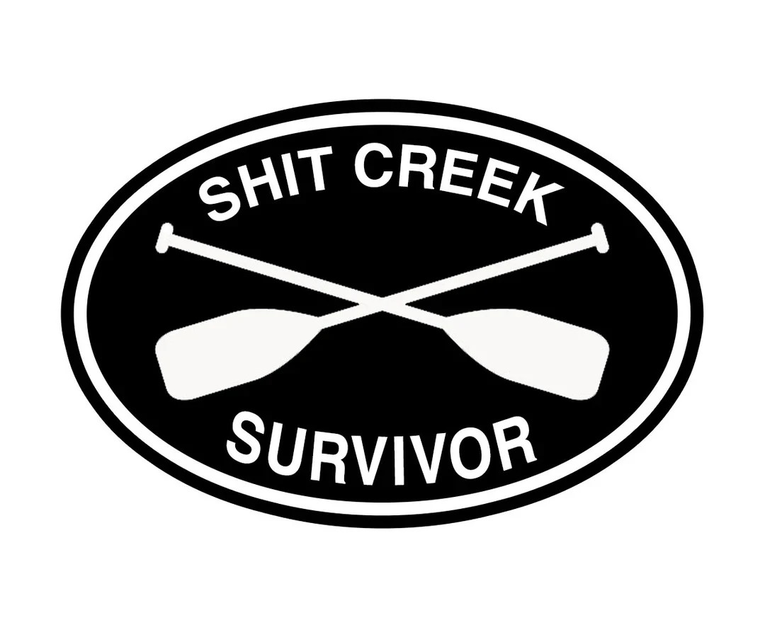 Shit-Creek sticker weatherproof bumper vinyl decal