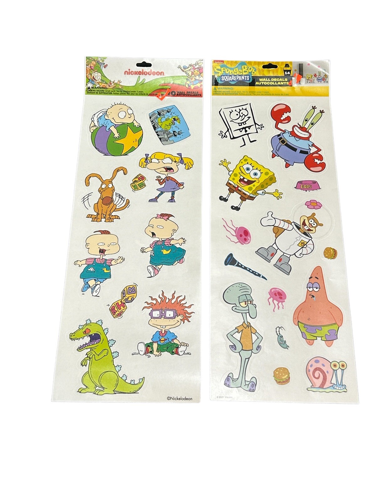 SPONGE BOB SQUAREPANTS & Rugrats Tigray Wall Decals Roommates/kid Party Decor