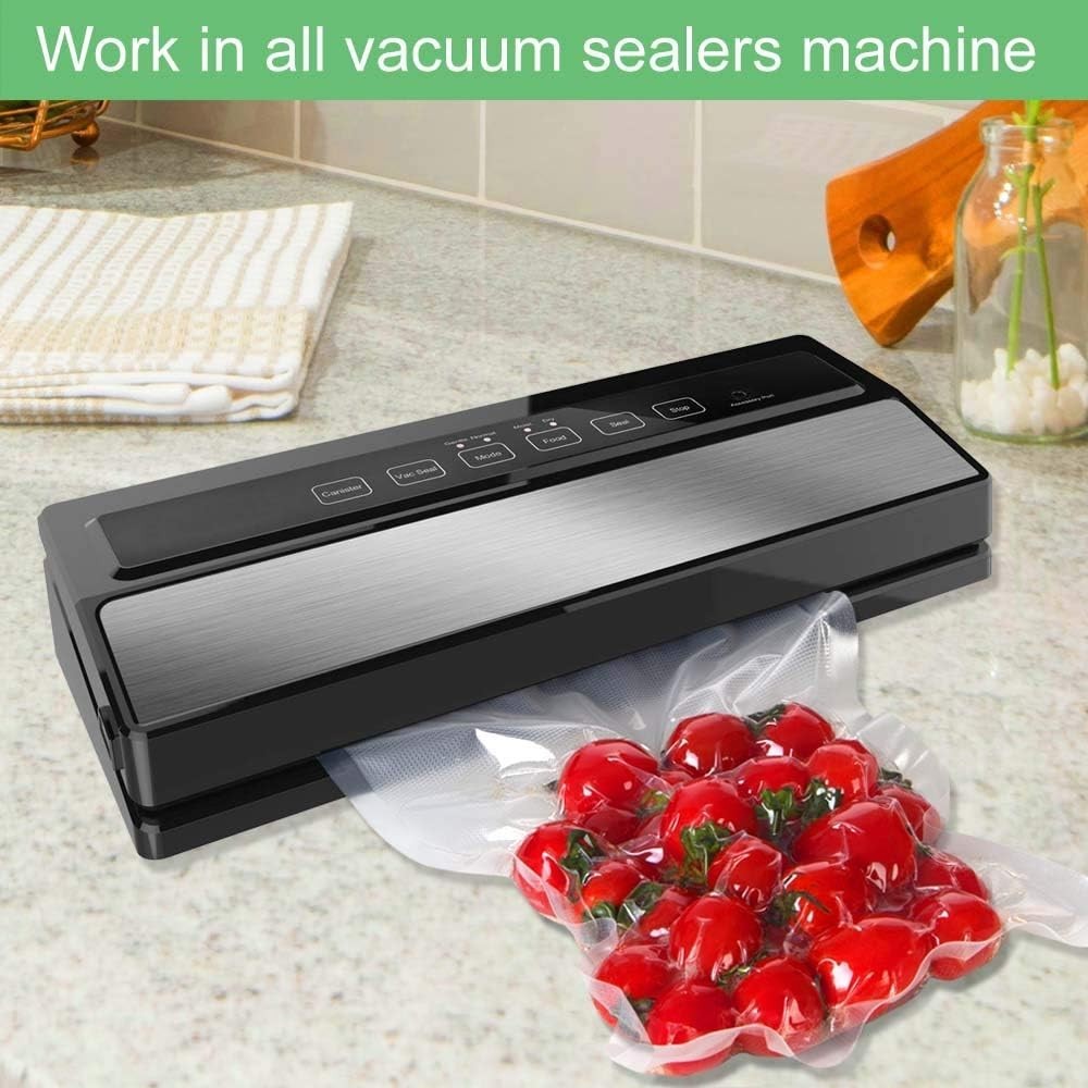 4Pack (Total 200Feet) 11×50 Rolls Vacuum Sealer Bags Rolls with BPA Free,Heavy