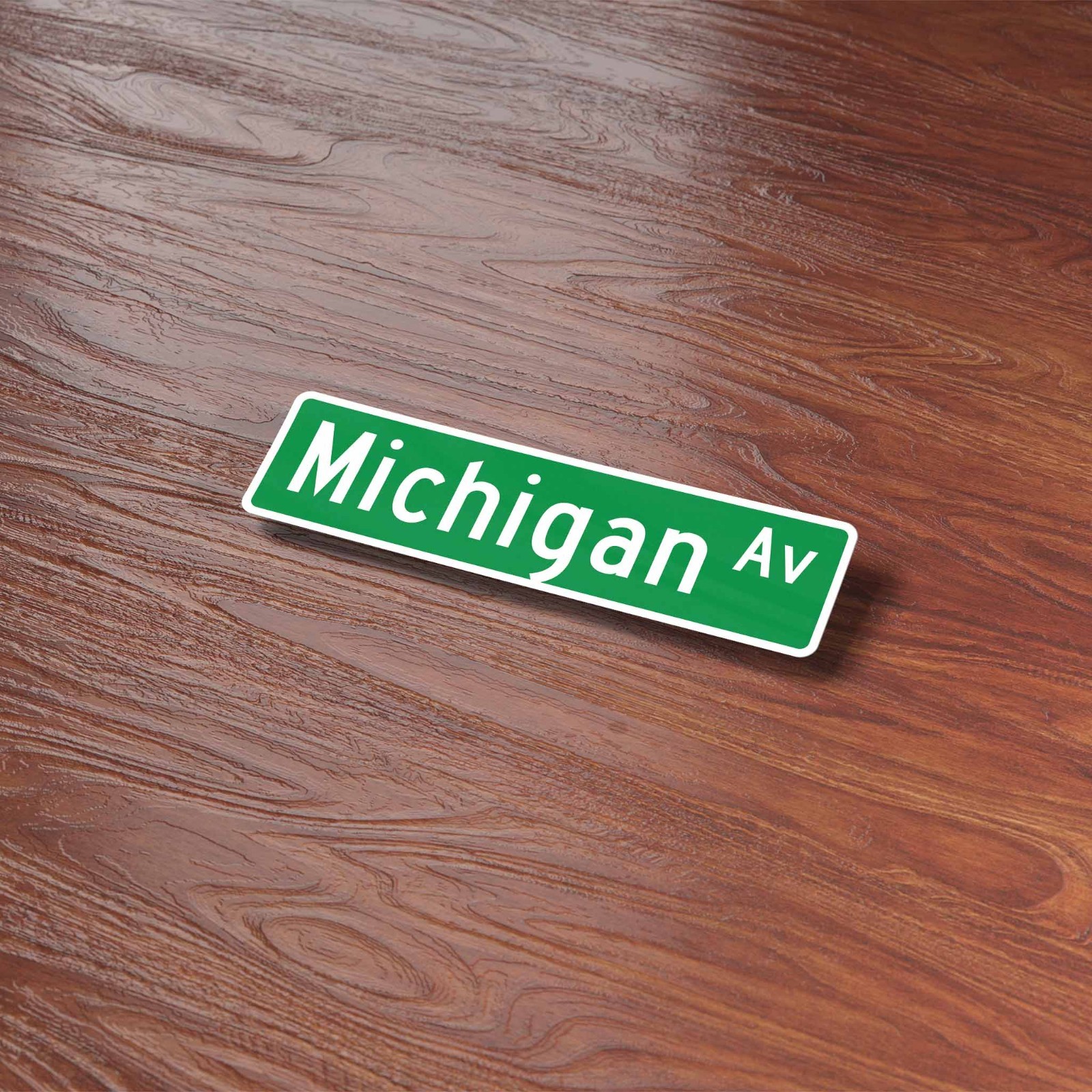 Michigan Avenue Chicago Street Sign Sticker – Magnificent Mile Decals for Laptop