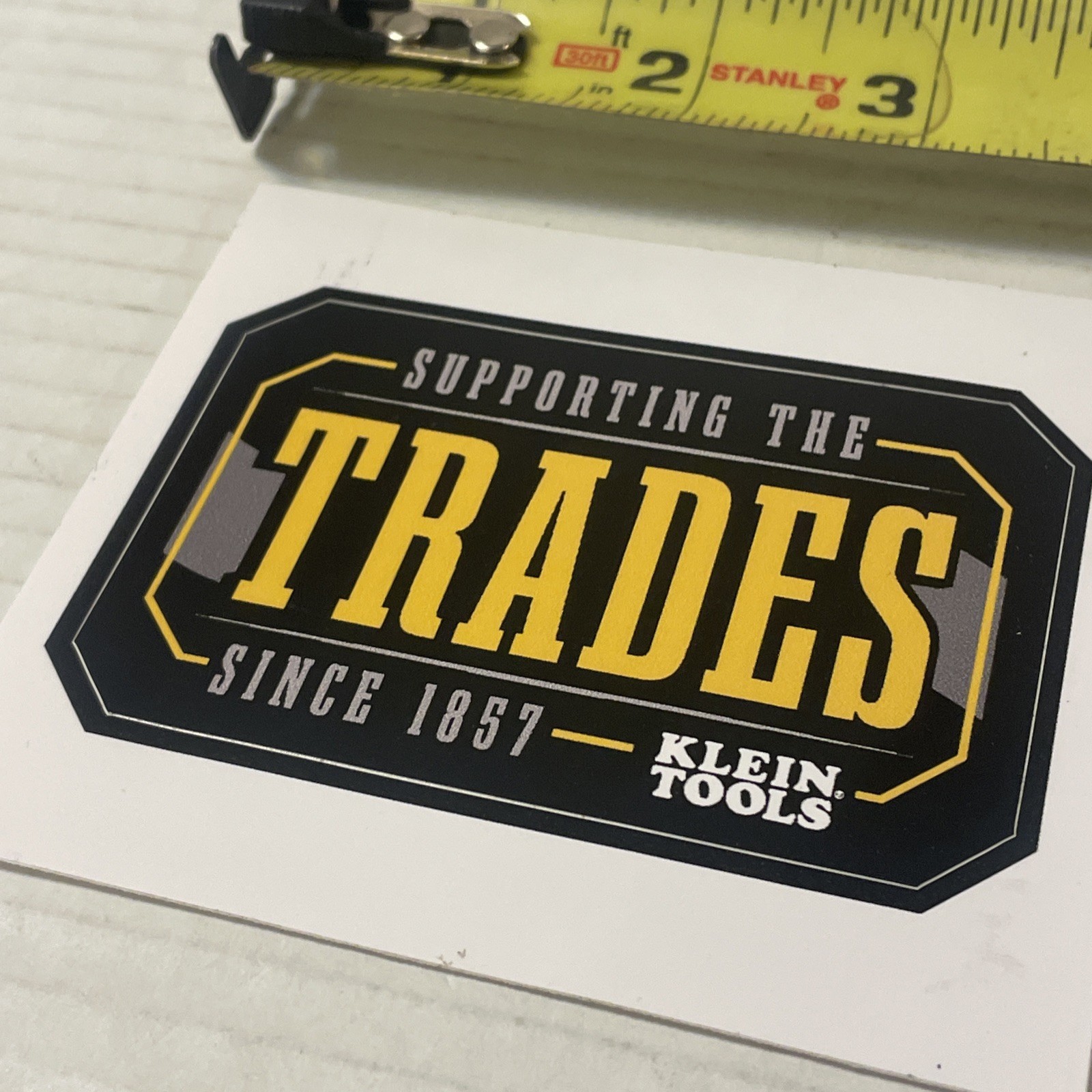 Klein Tools Tradesman Club Exclusive Giveaway Sticker Sept. 2024 Support Trades