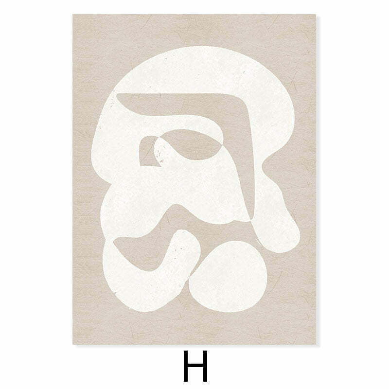 Beige Trendy Colors Minimalist Line Wall Art
