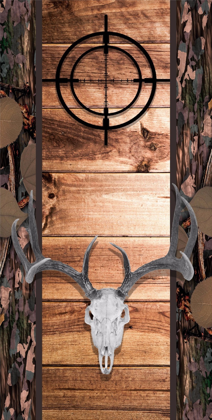 Antler wood camo scope Cornhole Board Printed 3M Vinyl Wrap Single or Set