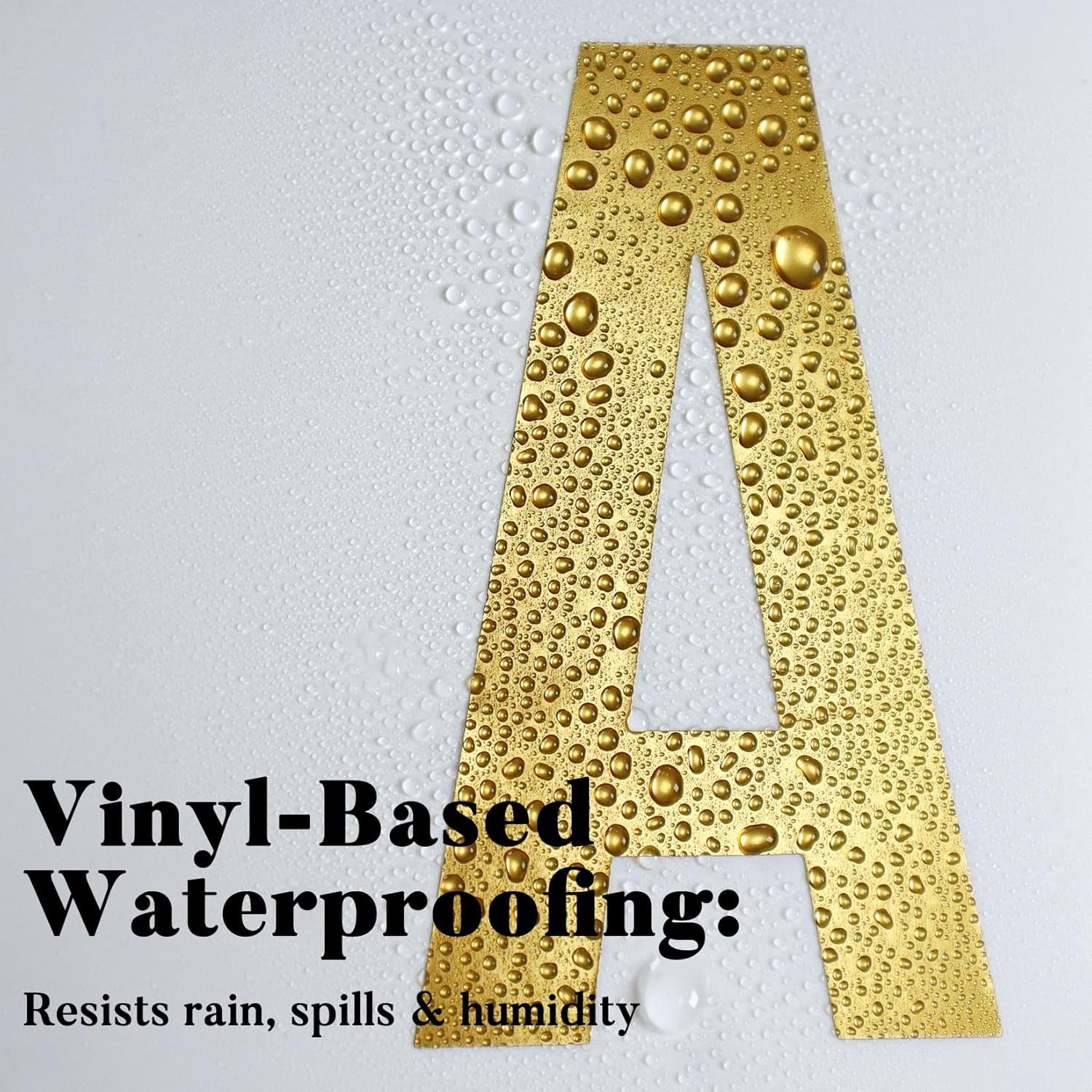 4 Inch Gold Alphabet Stickers, 27 Sheets Self-Adhesive Vinyl Letter Decals fo…