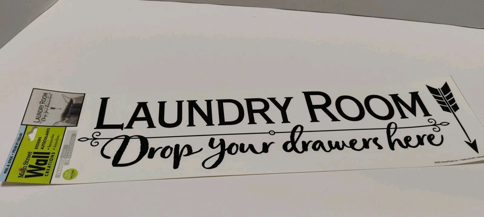 Main Street Wall Creations Stickers "Laundry Room" Peel and Stick.