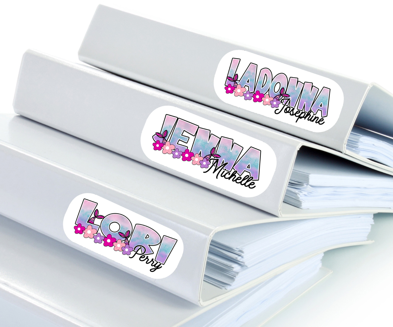 Custom Waterproof Mermaid Name Labels for School, Daycare, Lunchboxes & Gifts