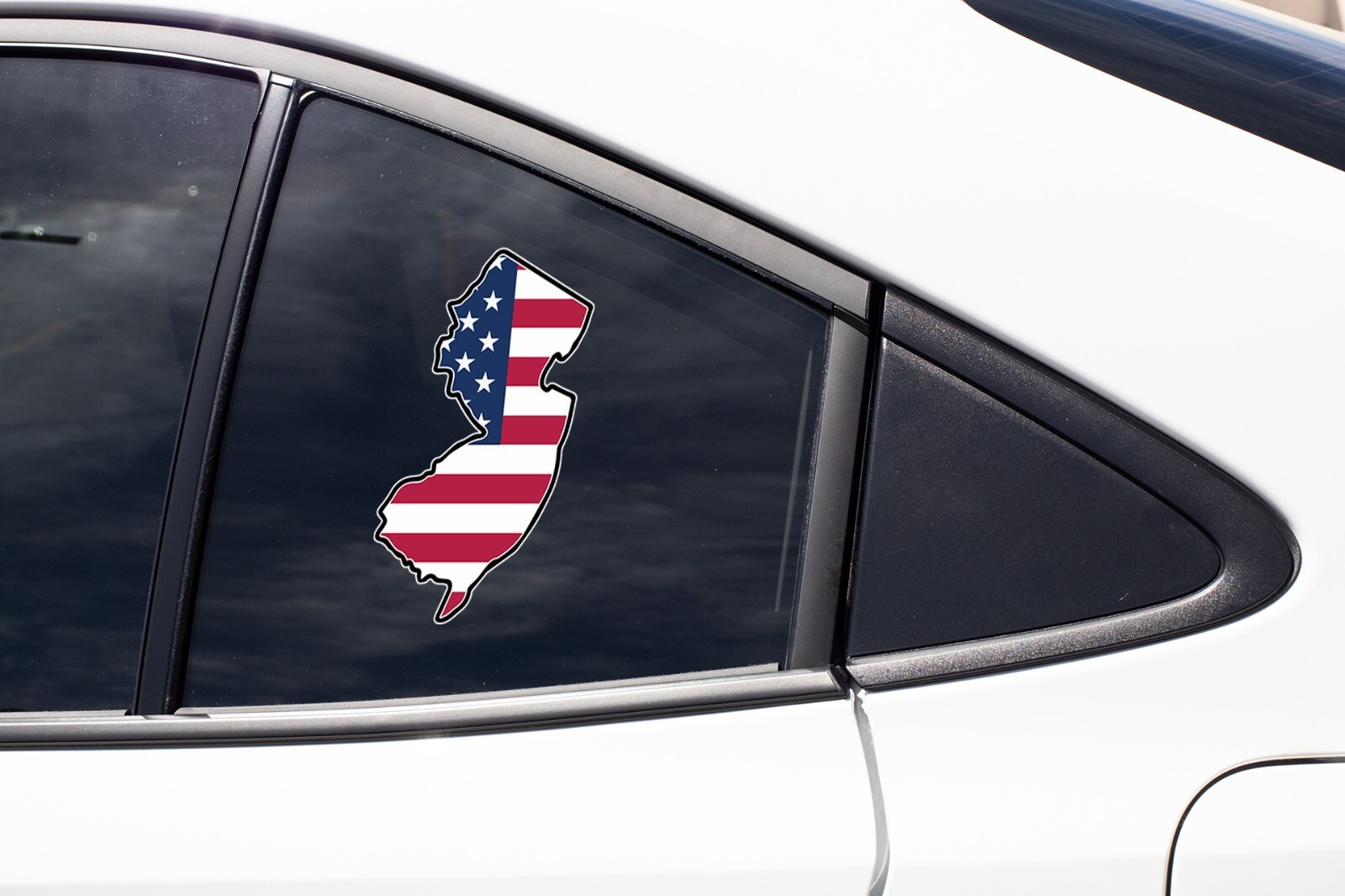 State of New Jersey Flag Map Sticker Decal USA New Jersey State