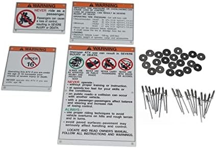 Warning Decals Compatible with ATV Models